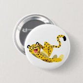 Cute Running Cartoon Cheetah Ronde Button 5,7 Cm (Voorkant /achterkant)