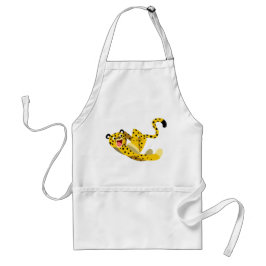 Cute Running Cartoon Cheetah Standaard Schort