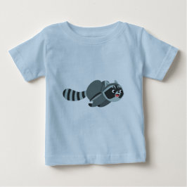 Cute Running Cartoon Raccoon Baby T-Shirt