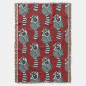 Cute Running Cartoon Raccoon Deken (Voorkant Verticaal)