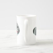 Cute Running Cartoon Raccoon Porselein Kop (Achterkant)