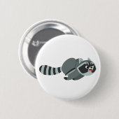 Cute Running Cartoon Raccoon Ronde Button 5,7 Cm (Voorkant /achterkant)