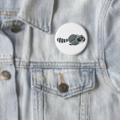 Cute Running Cartoon Raccoon Ronde Button 5,7 Cm (In situ)