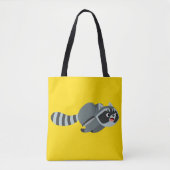 Cute Running Cartoon Raccoon Tote Bag (Voorkant)