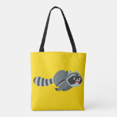 Cute Running Cartoon Raccoon Tote Bag (Achterkant)