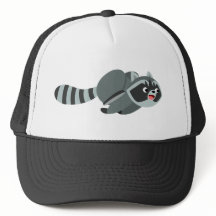 Cute Running Cartoon Raccoon