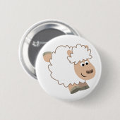 Cute Running Cartoon Sheep Ronde Button 5,7 Cm (Voorkant /achterkant)