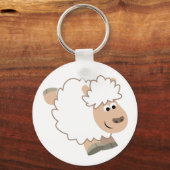 Cute Running Cartoon Sheep Sleutelhanger (Voorkant)