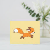 Cute Running Fox Briefkaart (Staand voorkant)