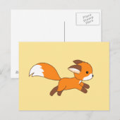 Cute Running Fox Briefkaart (Voorkant / Achterkant)