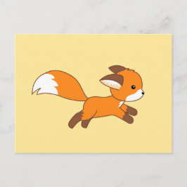 Cute Running Fox Briefkaart