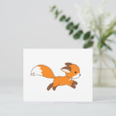 Cute Running Fox Briefkaart (Staand voorkant)