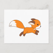 Cute Running Fox Briefkaart (Voorkant)