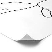 Cute Running Fox Coloring Page Poster (Hoek)