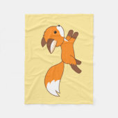 Cute Running Fox Fleece Deken (Voorkant)