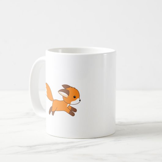 Cute Running Fox Koffiemok (Voorkant links)
