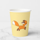 Cute Running Fox Papieren Bekers (Achterkant)