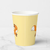 Cute Running Fox Papieren Bekers (Rechts)