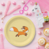 Cute Running Fox Papieren Bordje (Feest)