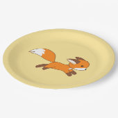 Cute Running Fox Papieren Bordje (Gekanteld)