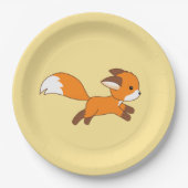 Cute Running Fox Papieren Bordje (Voorkant)