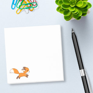 Cute Running Fox Post-it® Notes