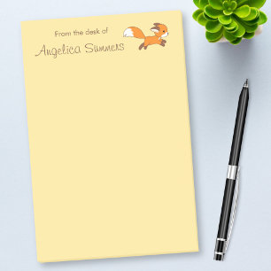 Cute Running Fox Post-it® Notes