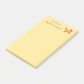 Cute Running Fox Post-it® Notes (Schuin)
