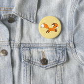 Cute Running Fox Ronde Button 5,7 Cm (In situ)