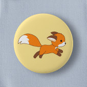 Cute Running Fox Ronde Button 5,7 Cm