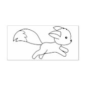 Cute Running Fox Rubberstempel (Afrduk)