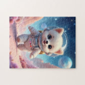 Cute Running Puppy Astronaut Jigsaw Puzzle Legpuzzel (Horizontaal)
