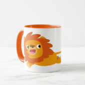 Cute Rushing Cartoon Lion Mok (Voorkant links)