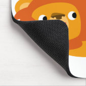 Cute Rushing Cartoon Lion Mousepad Muismat (Hoek)