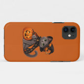 Cute Russian Blue Cat Witch Halloween Case-Mate iPhone Case (Achterkant (horizontaal))