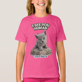 Cute Russian Blue Kitten – Funny Quote T-shirt