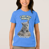 Cute Russian Blue Kitten – Funny Quote Tri-Blend Shirt (Voorkant)