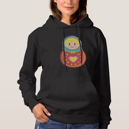 Cute Russian Nesting Doll Matryoshka Hoodie (Voorkant)