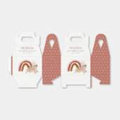 Cute Rust Boho Floral Rainbow Any Age Birthday Bedankdoosjes (Uitgevouwen)