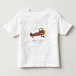 Cute Rust Green Blue Biplane Cloud Heart Birthday Kinder Shirts
