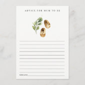 Cute Rust Green Leafy Advice for Mum Baby shower Informatiekaartje (Voorkant)