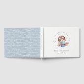 Cute Rust Navy Plane Garland Teddy Stars Birthday Gastenboek (Volledig)