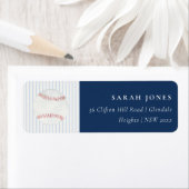 Cute Rust Our Little Champ Baseball Address Etiket (Insitu)