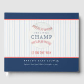Cute Rust Our Little Champ Baseball Baby shower Gastenboek (Voorkant)