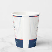 Cute Rust Our Little Champ Baseball Baby shower Papieren Bekers (Links)