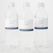 Cute Rust Our Little Champ Baseball Baby shower Waterfles Etiket (Flessen)