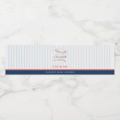 Cute Rust Our Little Champ Baseball Baby shower Waterfles Etiket (Enkel label)