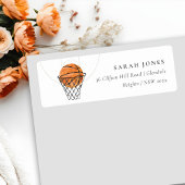 Cute Rust Our Little Champ Basketball Address Etiket