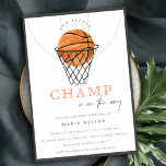 Cute Rust Our Little Champ Basketball Baby shower Kaart<br><div class="desc">Neem contact met mij op via yellowfebstudio@gmail.com voor meer aanpassingen of andere overeenkomende objecten.</div>