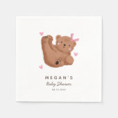 Cute Rustic Beer Girl Baby shower Servet (Voorkant)